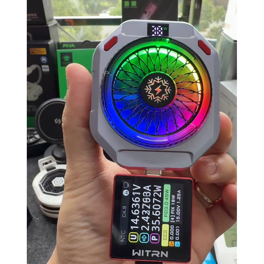 Quạt tản nhiệt sò lạnh KIRI TH28 V3 Pro Ai 37W làm lạnh cực nhanh không lo nóng máy | BigBuy360 - bigbuy360.vn