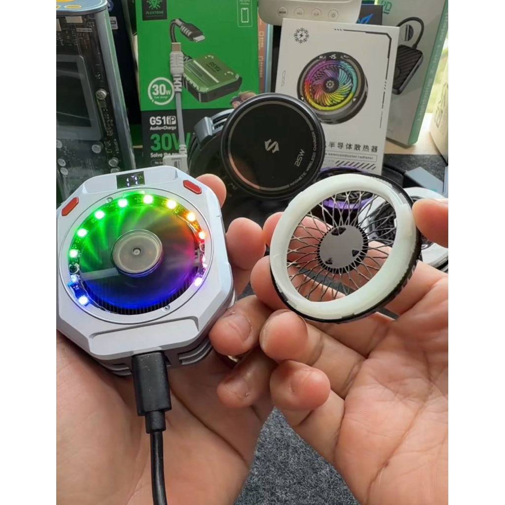 Quạt tản nhiệt sò lạnh KIRI TH28 V3 Pro Ai 37W làm lạnh cực nhanh không lo nóng máy | BigBuy360 - bigbuy360.vn