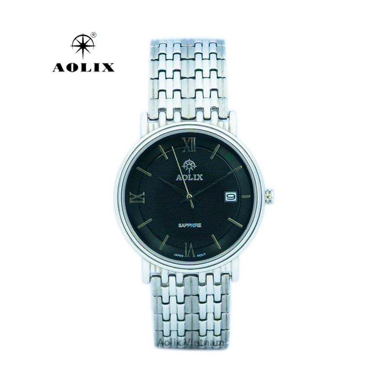 Đồng Hồ Nam Kim Loại Da Aolix 9100