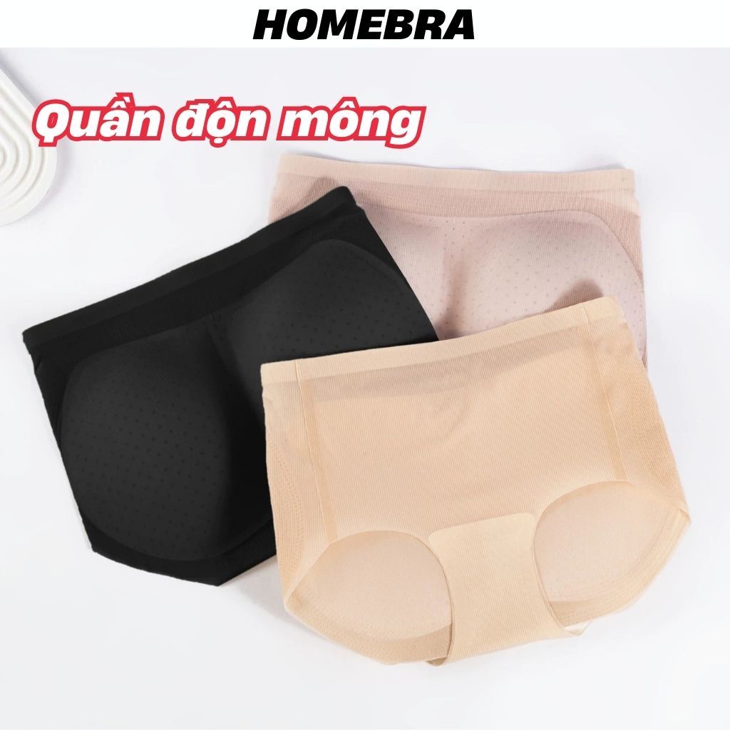 Quần độn mông nữ su lụa mềm mại mỏng nhẹ tạo quả căng tròn tự nhiên đáy lót thoáng khí khử mùi N2055