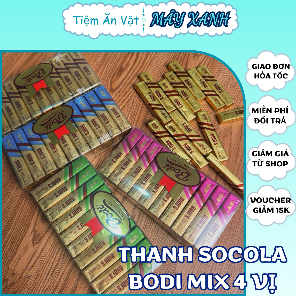Hộp Socola Thanh BODI, Socola bodi, Socola Hộp, Socola Matcha, Socola Khay 30 Thanh