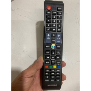 Remote Điều khiển từ xa cho TV ASANZO Smart/LCD/LED (loại dài có nút hình lục giác)