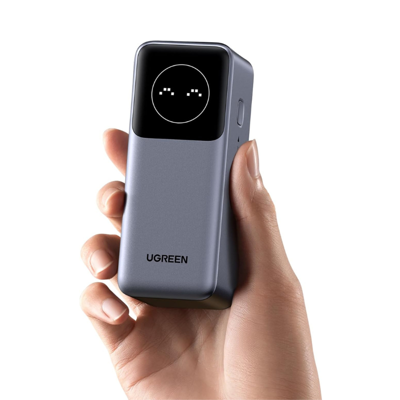 Pin Sạc Dự Phòng Ugreen PB724 - 100W - 12.000 mAh - Màn Hình LED - Lõi Pin Xe Điện Siêu Bền Bỉ.