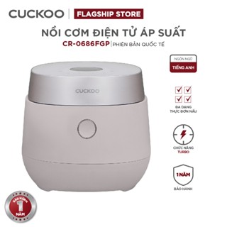 Nồi Cơm Điện Tử Cuckoo CR-0686FGP – 1.08 Lít - Lòng nồi chống dính - Bản Quốc Tế- Ngôn ngữ Tiếng Anh