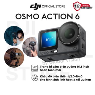 Camera hành động DJI Osmo Action 6 máy quay hành trình | Video 8K, cảm biến vuông 1/1.1, bộ nhớ trong 50GB (DJI OA 6)
