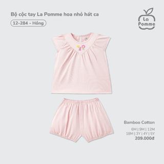 Bộ cộc tay La Pomme hoa nhỏ hát ca - Sợi Bamboo Cotton mềm mại, hỗ trợ kháng khuẩn – Bé gái - 6M - 5Y