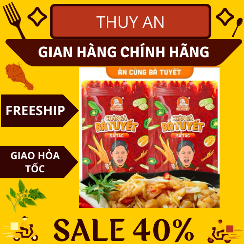 Combo 20 chiếc chân gà Bà Tuyết loại không xương chanh xả-loại cay