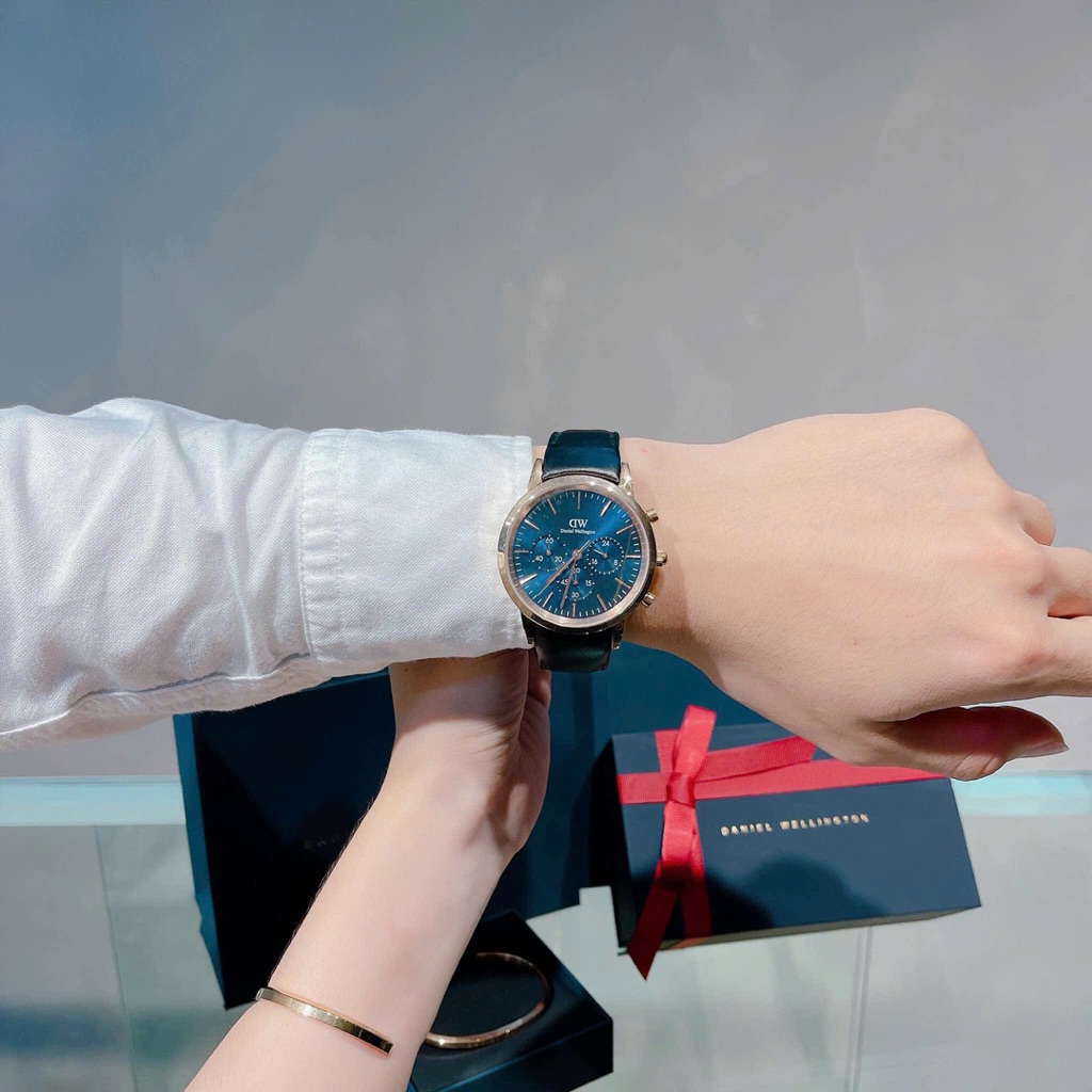 [Chính Hãng 100%] Đồng Hồ Nam Dw Daniel Wellington DW ICONIC CHRONOGRAPH DW00100646  - DW00100640 Má