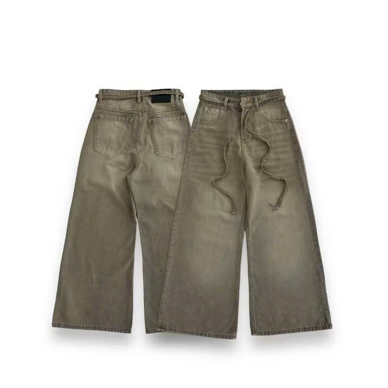 Quần Jean Ống Rộng Unisex Nam Nữ Chất Jean Dày Dặn | BigBuy360 - bigbuy360.vn