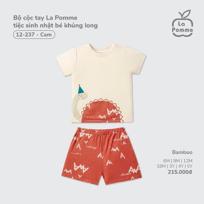 Bộ cộc tay La Pomme - Bé trai từ 8-20kg - họa tiết xinh xắn, thấm hút, thoáng mát, mềm mịn 3M - 5Y- Mặc nhà, mặc đi chơi