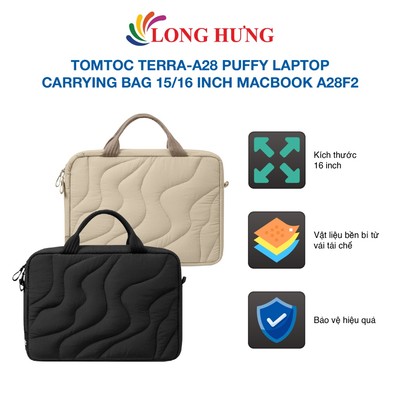 Túi xách chống sốc Tomtoc Terra-A28 Puffy Laptop Carrying Bag 15/16 inch Macbook A28F2	- Hàng chính hãng