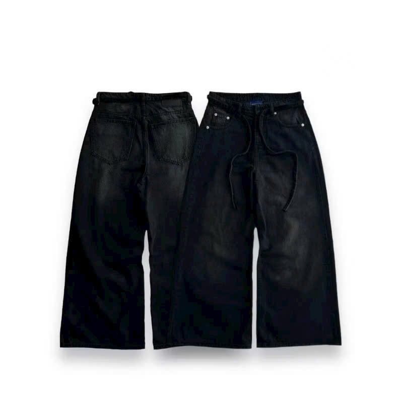 Quần Jean Ống Rộng Unisex Nam Nữ Chất Jean Dày Dặn | BigBuy360 - bigbuy360.vn