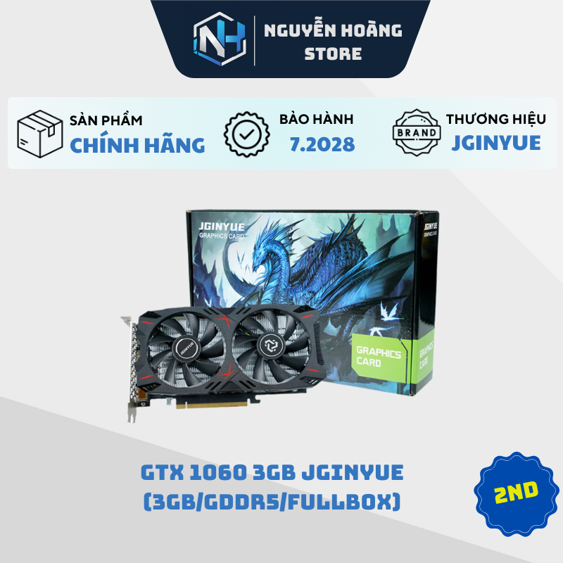 VGA card màn hình GTX 1060 JGINYUE 3GB Cũ