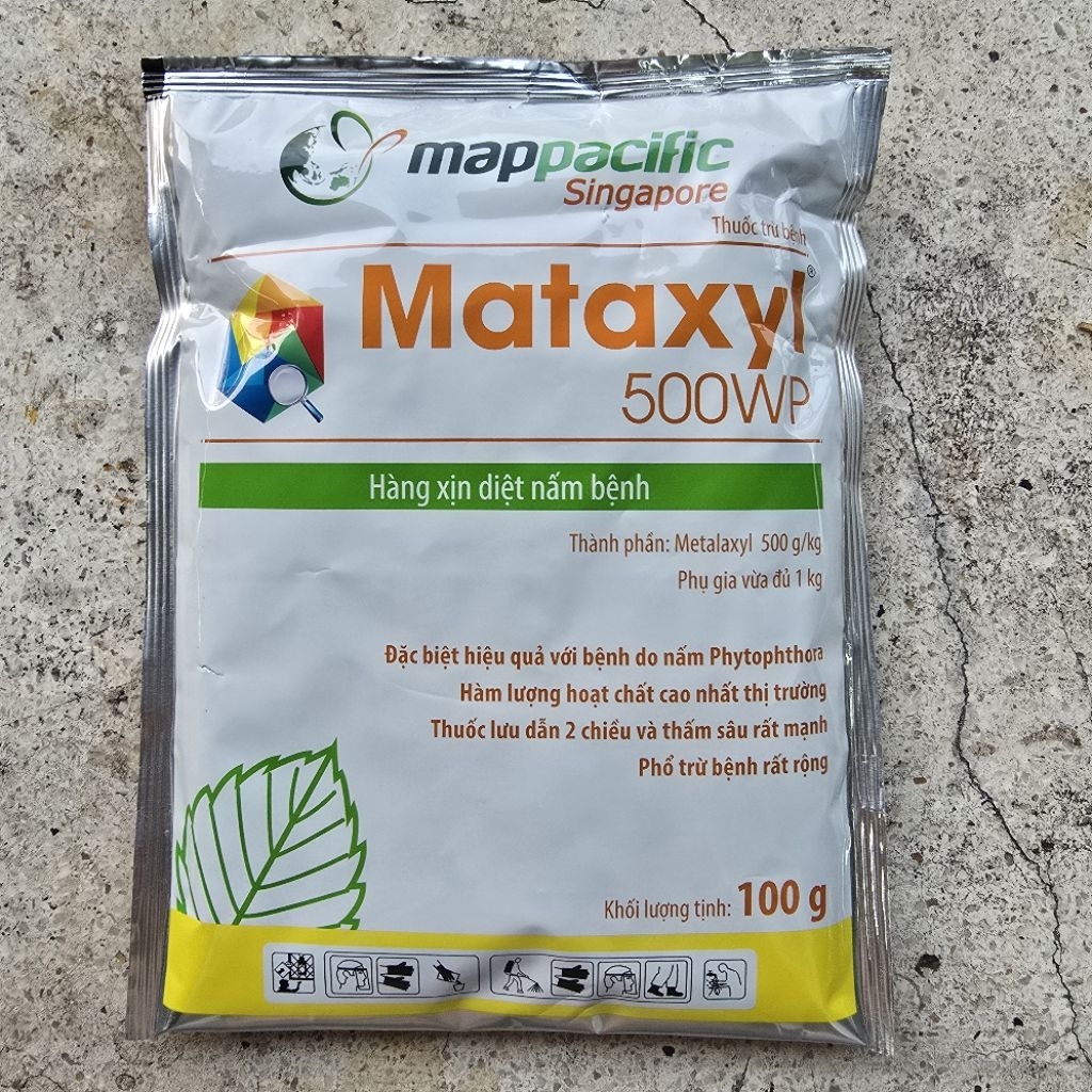 Mataxyl 500wp thuốc trừ bệnh chính hãng map pacific gói 100g