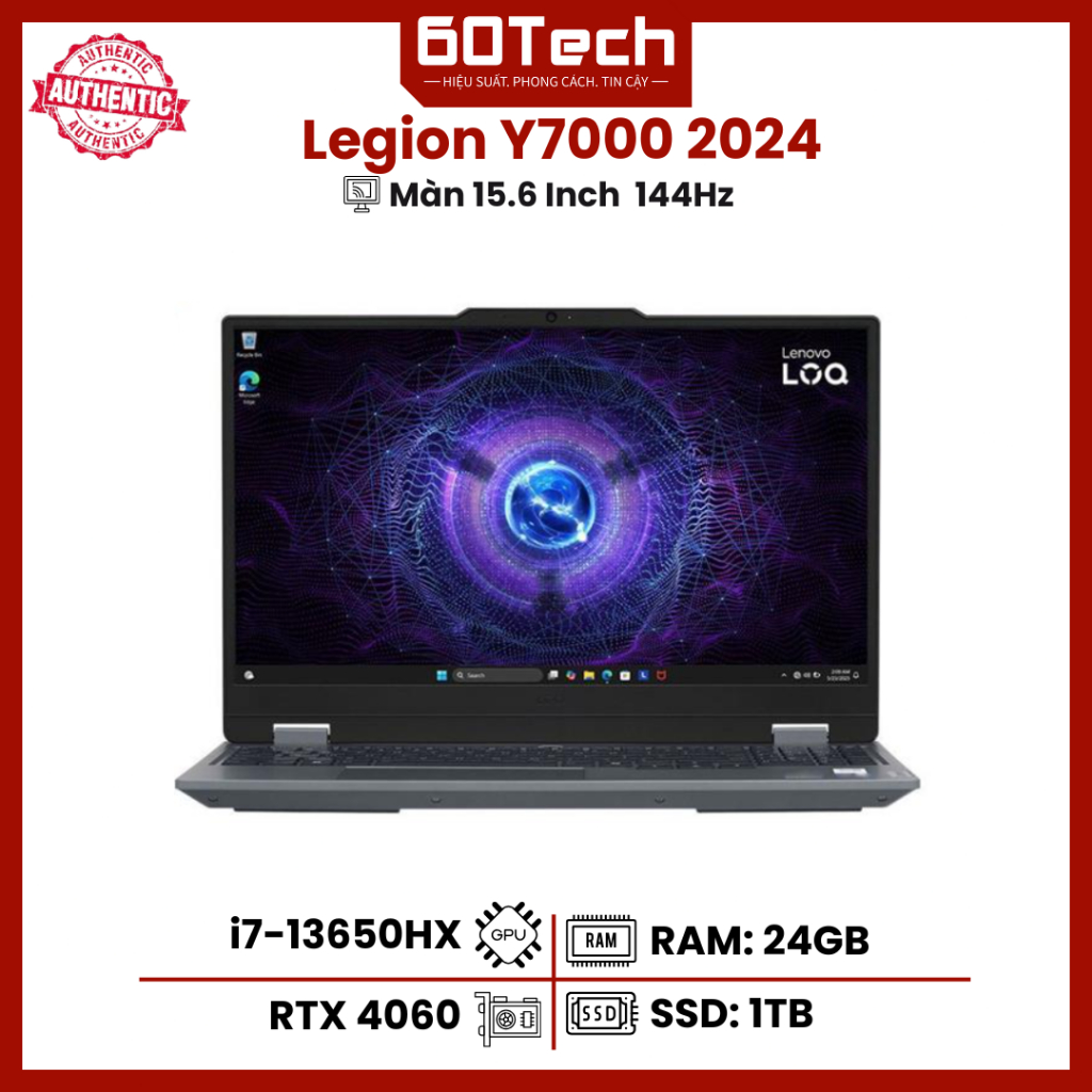 Legion Y7000 2024 i7-13650HX  RAM 24G SSD 1TB VGA RTX 4060 MÀN 15,6 144Hz