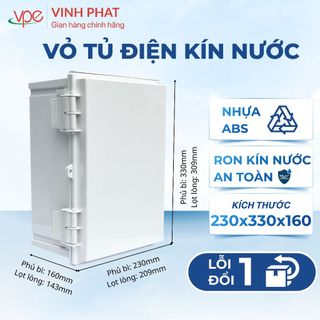 Vỏ tủ điện KYE Electric For Life nhựa ABS kín nước kích thước 230x330x160mm