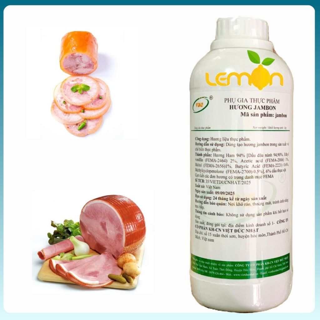 1Kg Hương jambon dạng lỏng VDN chuyên dùng tạo mùi thơm đặc trưng cho jambon (dăm bông)