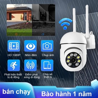 Camera Wifi liên lạc nội bộ xoay 360 độ 1080P Camera an ninh Màn hình Camera Theo dõi tự động, Chống nước, Nhìn ban đêm