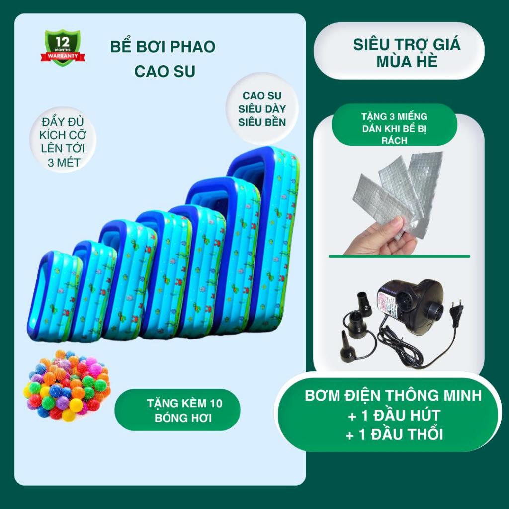 Tặng 10 Bóng Hơi + 3 Miếng Vá Dự Phòng Bể Bơi Phao Cây Dừa ,Hình Chữ Nhật 2-3 Tầng-1m2 /1m3 /1m5 /1m8/ 2m1 /2m6 /3m