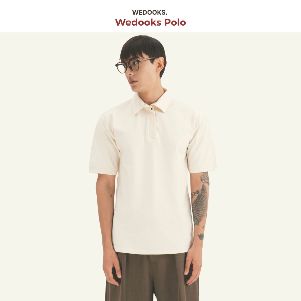 ÁO POLO CHẤT LIỆU CÁ SẤU COTTON, NẸP CHE NÚT CỔ ĐIỂN - 𝐖𝐄𝐃𝐎𝐎𝐊𝐒 𝐏𝐎𝐋𝐎