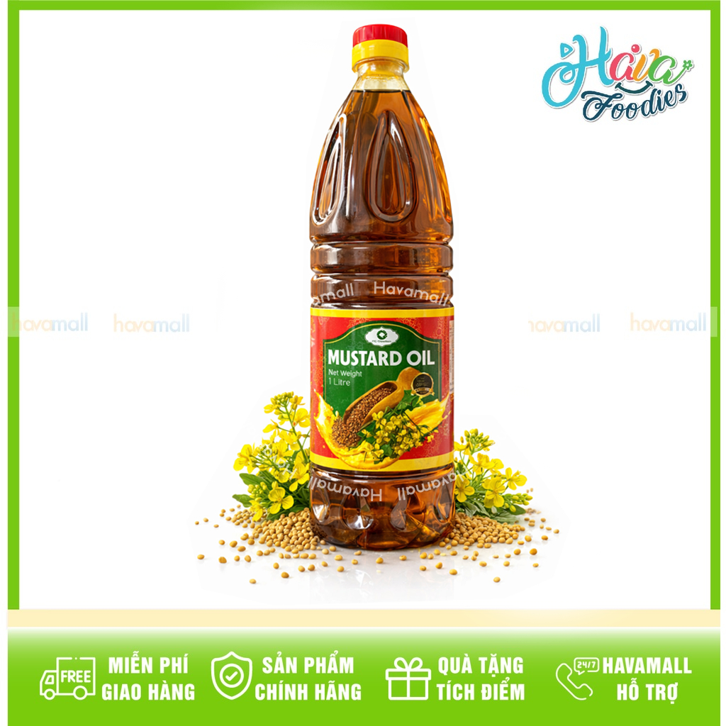 Dầu Mù Tạt Fortune Kachi Ghani Chai Nhựa 1000ml – Mustard Oil