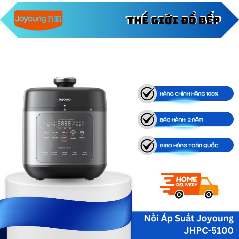 Nồi Cơm Áp Suất Joyoung JHPC-5100 – 2 Lòng Nồi Tiện Lợi – 12 Chức Năng Nấu Tự Động – TGB