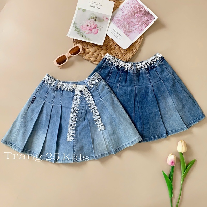 Chân Váy Jean Bé Gái Có Chip Chất Co Giãn Thoải Mái Cao Cấp AQ011 (21-48kg)-Trang 25 Shop