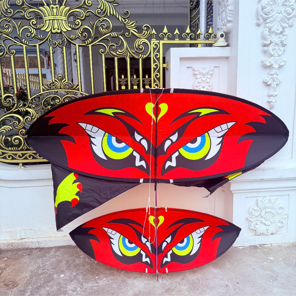 Diều mẹ bồng con mẫu Cú Đỏ 2m-2m5-2m8 3m .Buộc Sẵn Dây Lèo