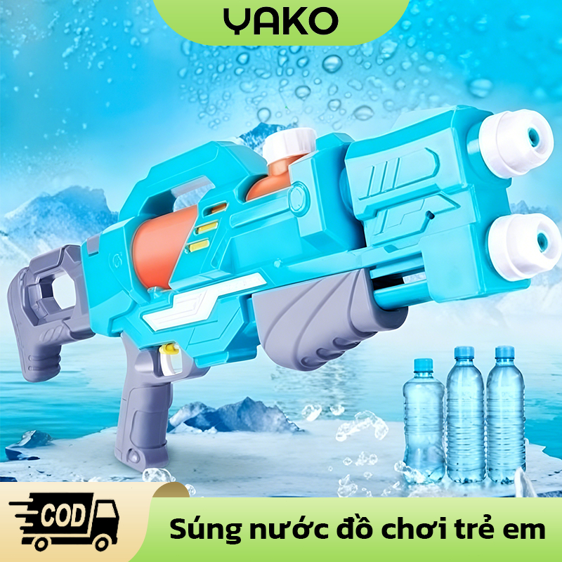 YAKO Súng Bắn Nước 2 Nòng Cỡ Lớn, Đồ chơi trẻ em phun nước an toàn cho bé