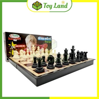 [Sato] Bộ Cờ Vua Trắng Đen Size Lớn Có Nam Châm Loại Cao Cấp Đồ Chơi Trí Tuệ Thể Thao Boardgame