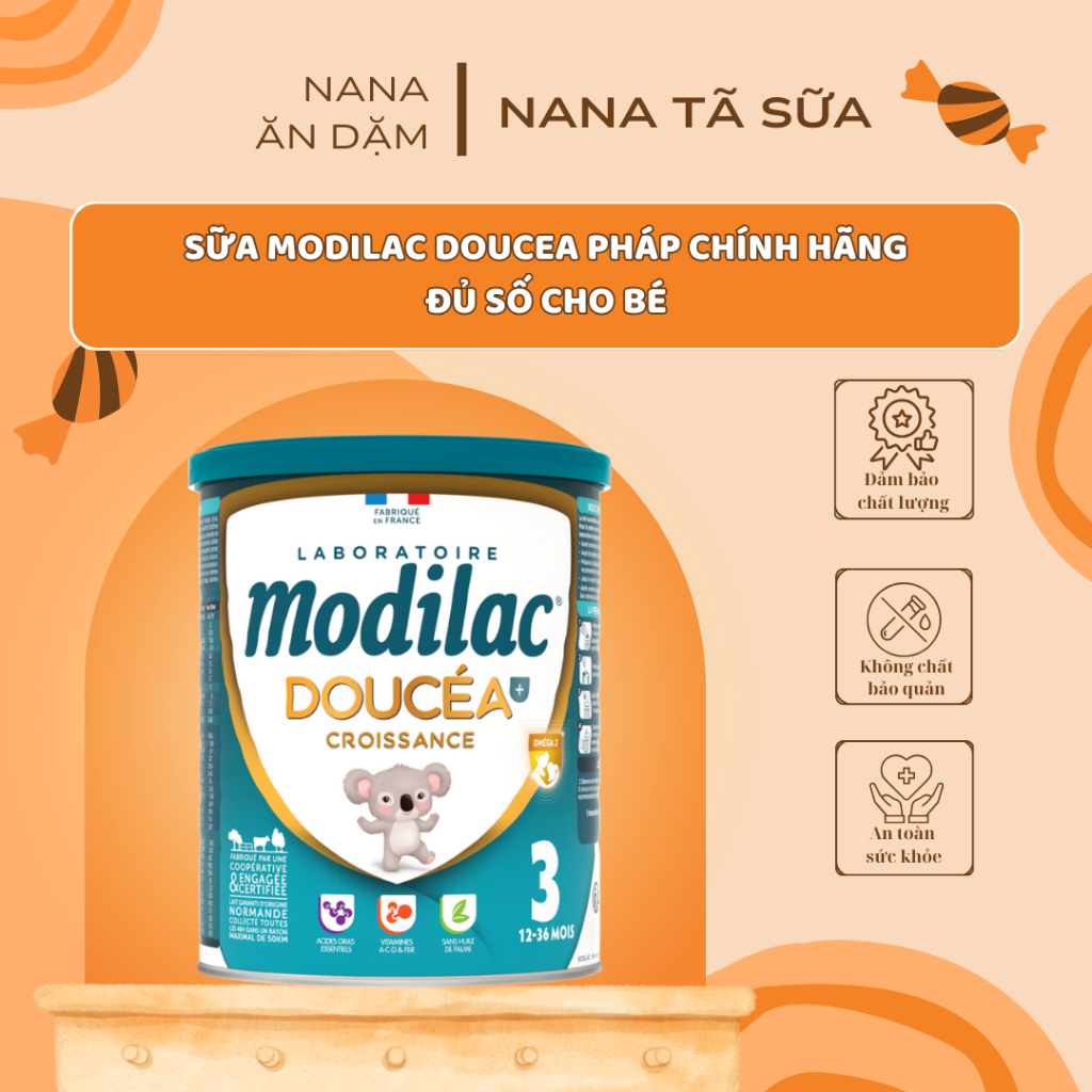 Sữa Modilac Doucea Pháp chính hãng đủ số cho bé