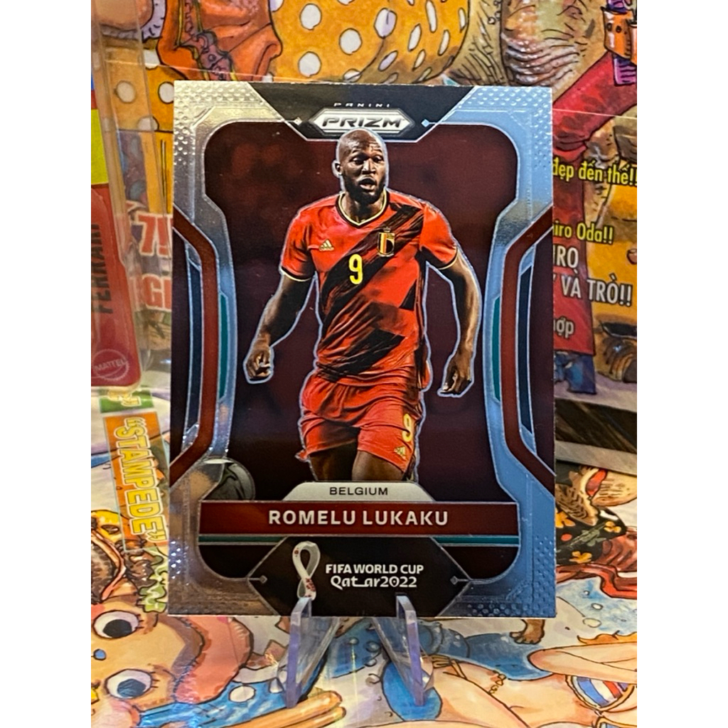 [THẺ CỨNG] Thẻ Cầu Thủ Romelu Lukaku Panini Prizm World Cup 2022-23 Belgium #20