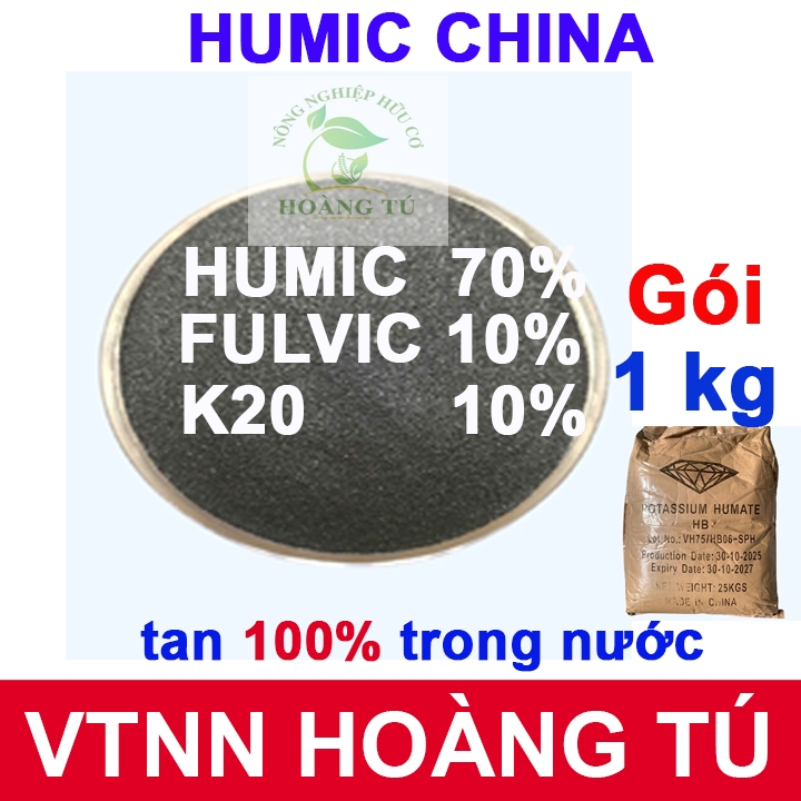 Kali Humate 06 SPH Gói 1Kg – Phân Hữu Cơ Humate Cao Cấp, Tan Nhanh