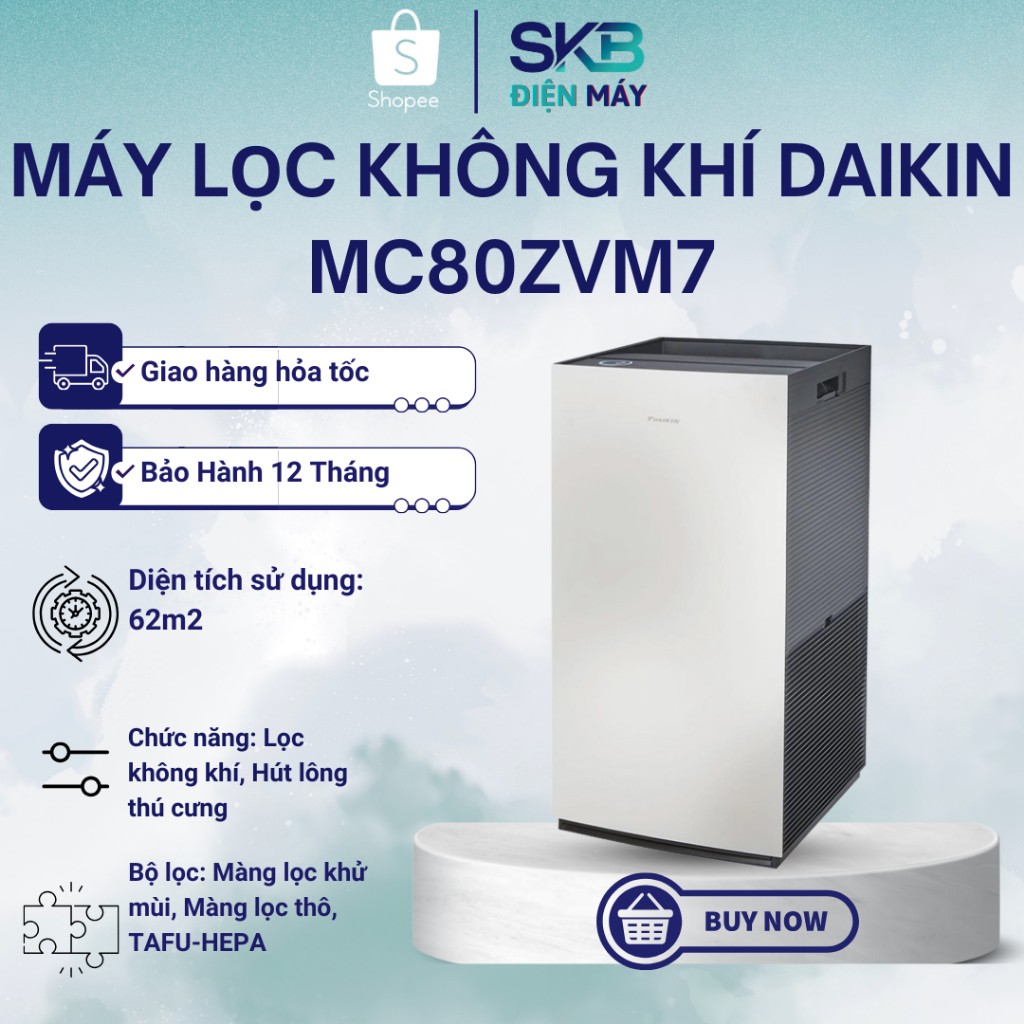 Máy lọc không khí Daikin MC80ZVM7 - Bảo Hành Chính Hãng 12 Tháng