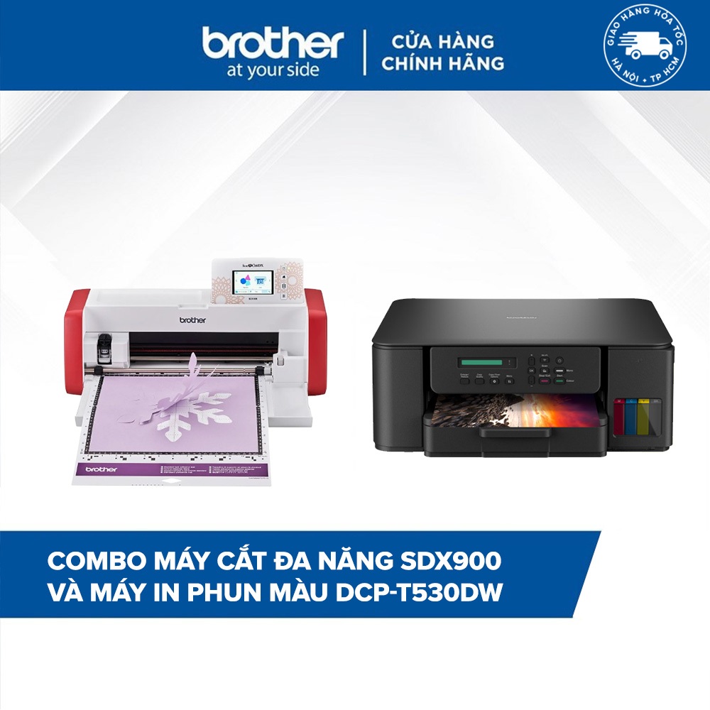 Combo máy cắt SDX900 + máy in DCP-T530DW