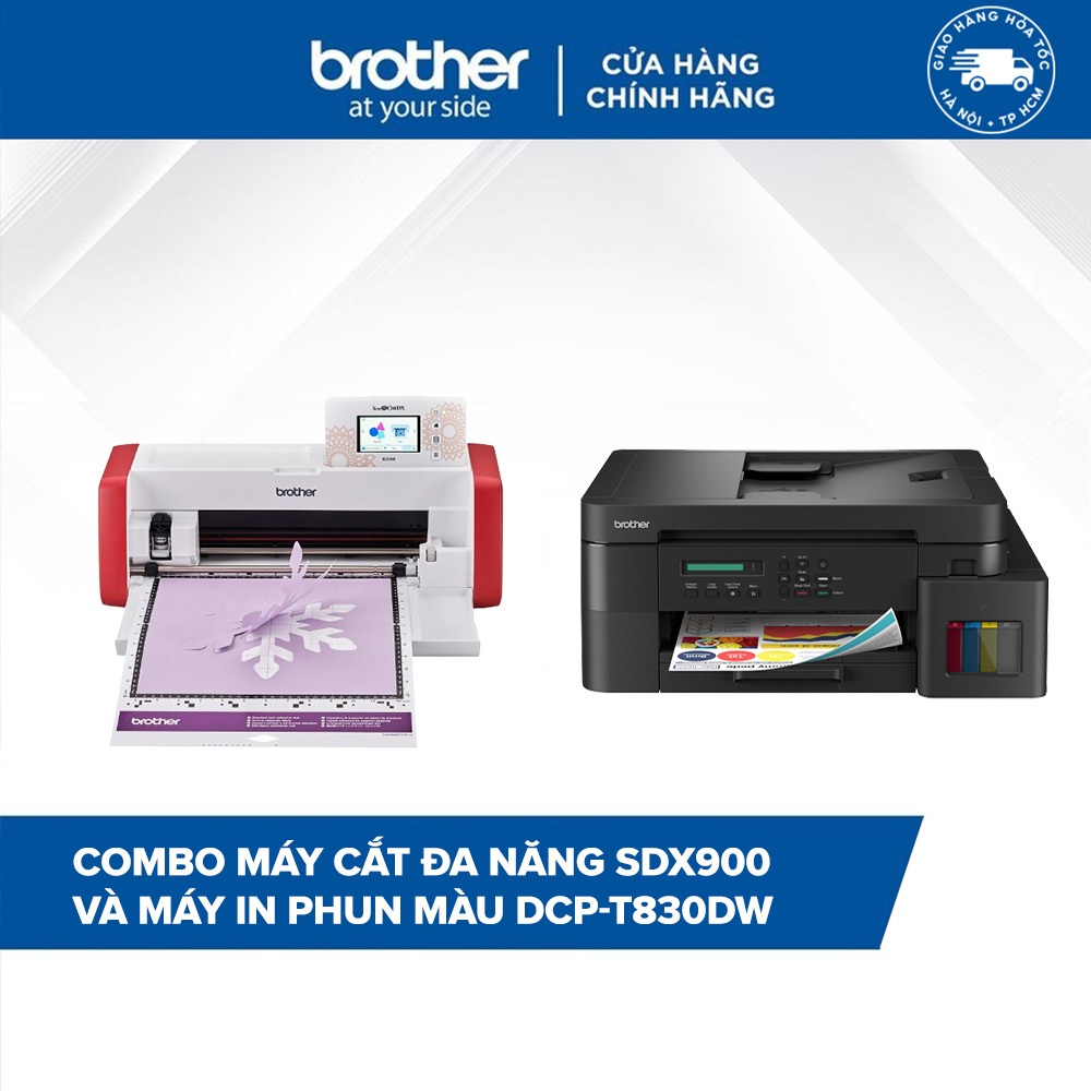 Combo máy cắt SDX900 + máy in DCP-T830DW