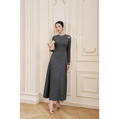 Đầm Thun Len Nữ Body Dài Tay MY WAY Dáng Dài Cao Cấp 1MDT10928w