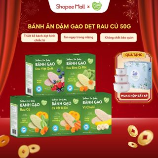 Bánh ăn dặm gạo dẹt rau củ Mămmy giúp bé tập nhai bổ sung dinh dưỡng, hỗ trợ tiêu hóa cho bé 7 tháng