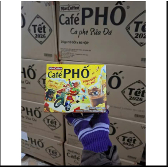 Cà Phê Phố ( Cà Phê Sữa Đá ) Maccoffee Hộp 10 gói x 24g