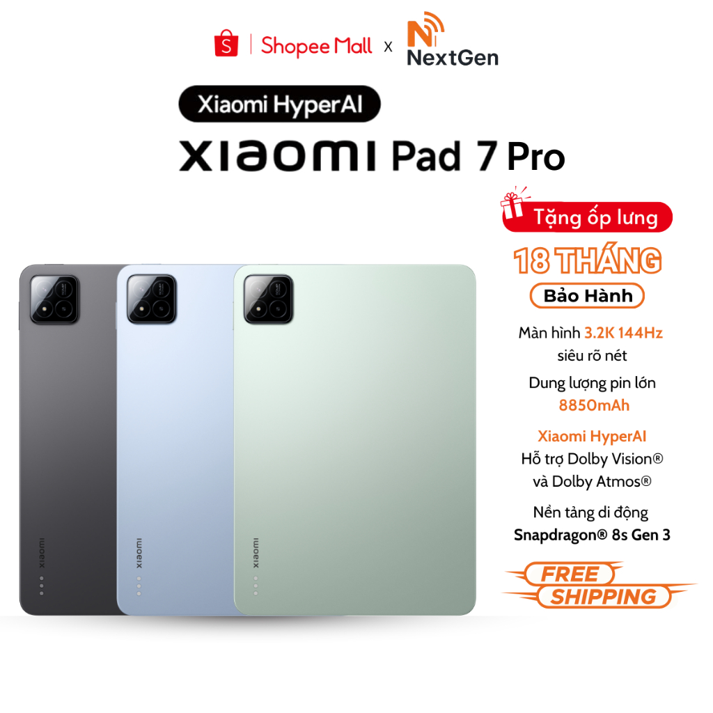 Máy tính bảng Xiaomi Pad 7 Pro (8/256GB) - Hàng chính hãng bảo hành 18 tháng