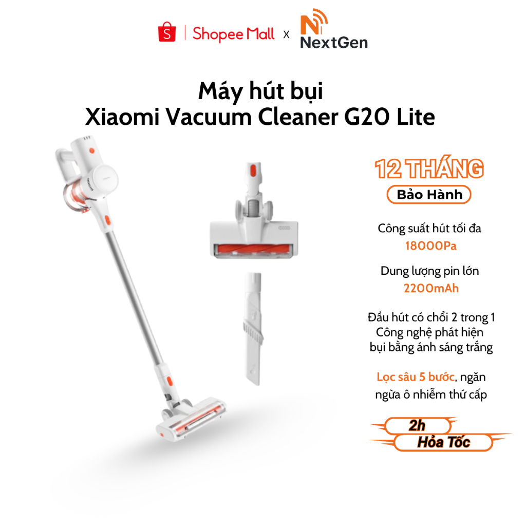 Máy hút bụi Xiaomi Vacuum Cleaner G20 Lite - Chính hãng bào hành 12 tháng