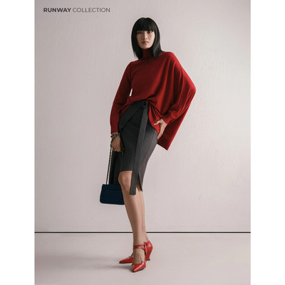 Áo len dáng cánh dơi len lông cừu 100% Wool CANIFA Runway Collection 6TE25C022
