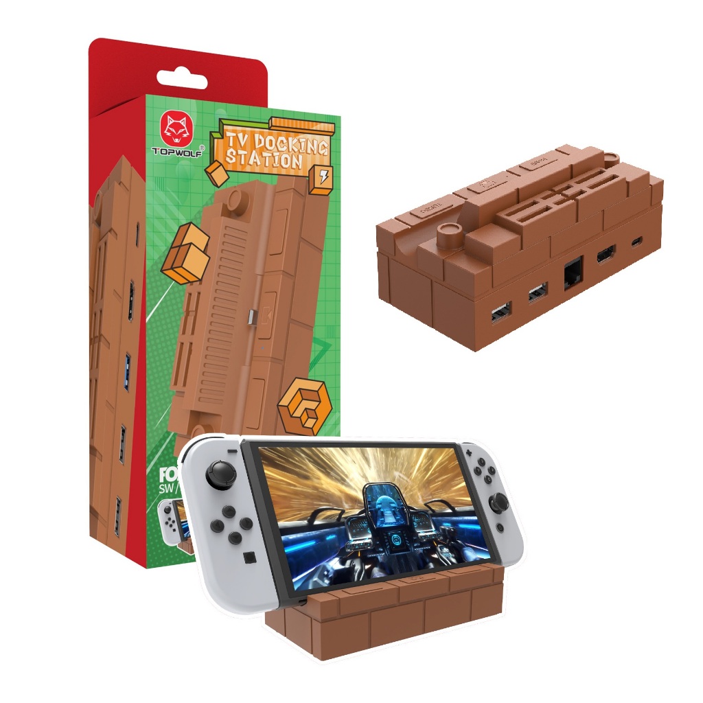 Dock hdmi switch LEGO lắp ghép đa năng - dock đế sạc hdmi xuất hình ảnh switch v1 v2 oled