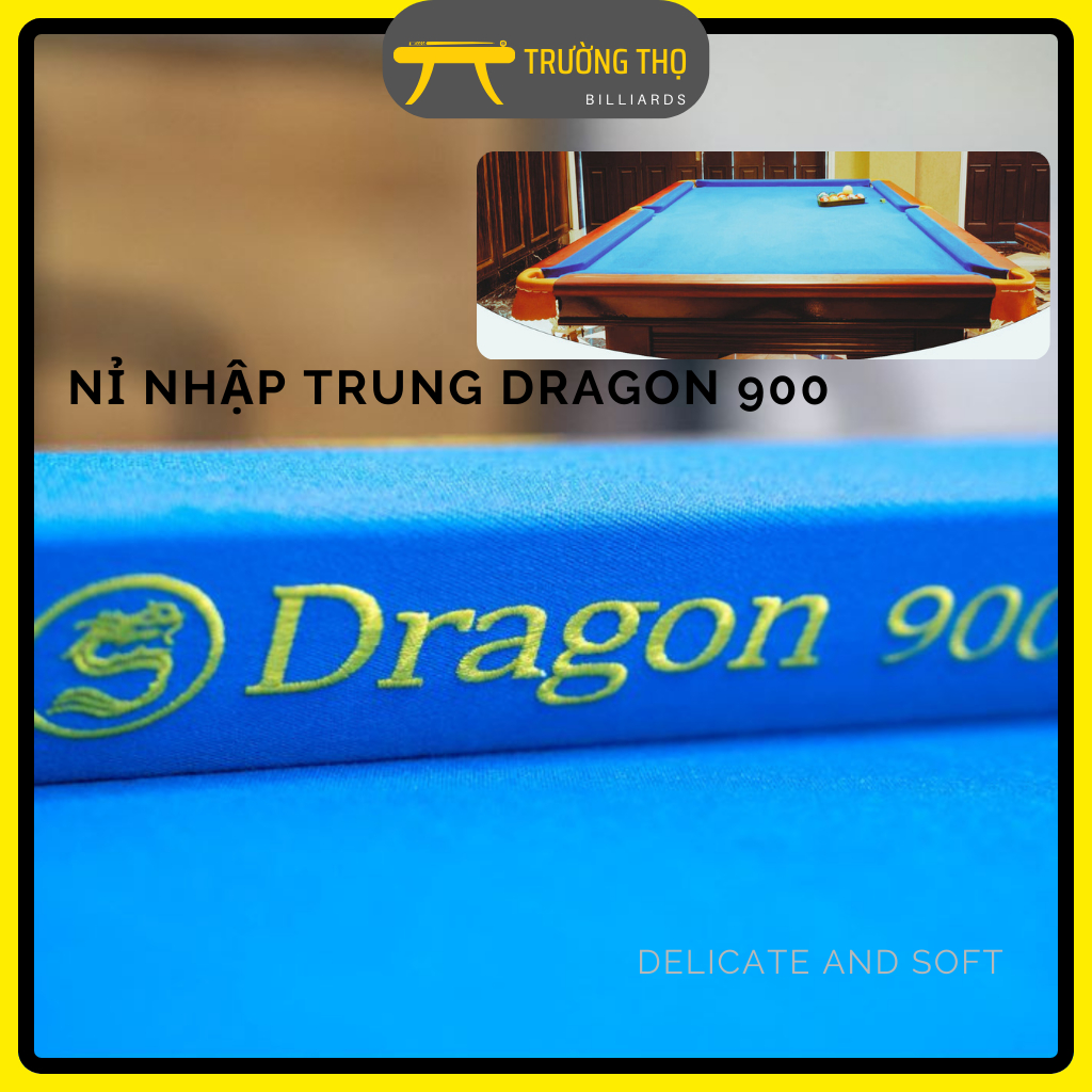 Vải Nỉ DRAGON 900 Vải thay thế cho Bàn BIDA - Nỉ DRAGON Chữ Thêu - HÀNG NHẬP TRUNG