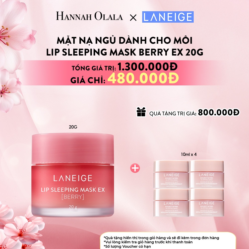 [LANEIGE X KOL] Mặt nạ ngủ dành cho môi Laneige Lip Sleeping Mask 20G_Berry