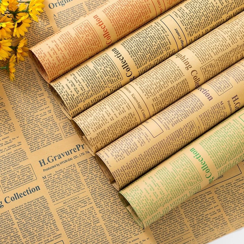[Top Value] Tờ Giấy Gói Hoa Kcraft Hoạ Tiết In Chữ Dùng Để Gói Hoa, Quà Khổ Giấy 50*70cm