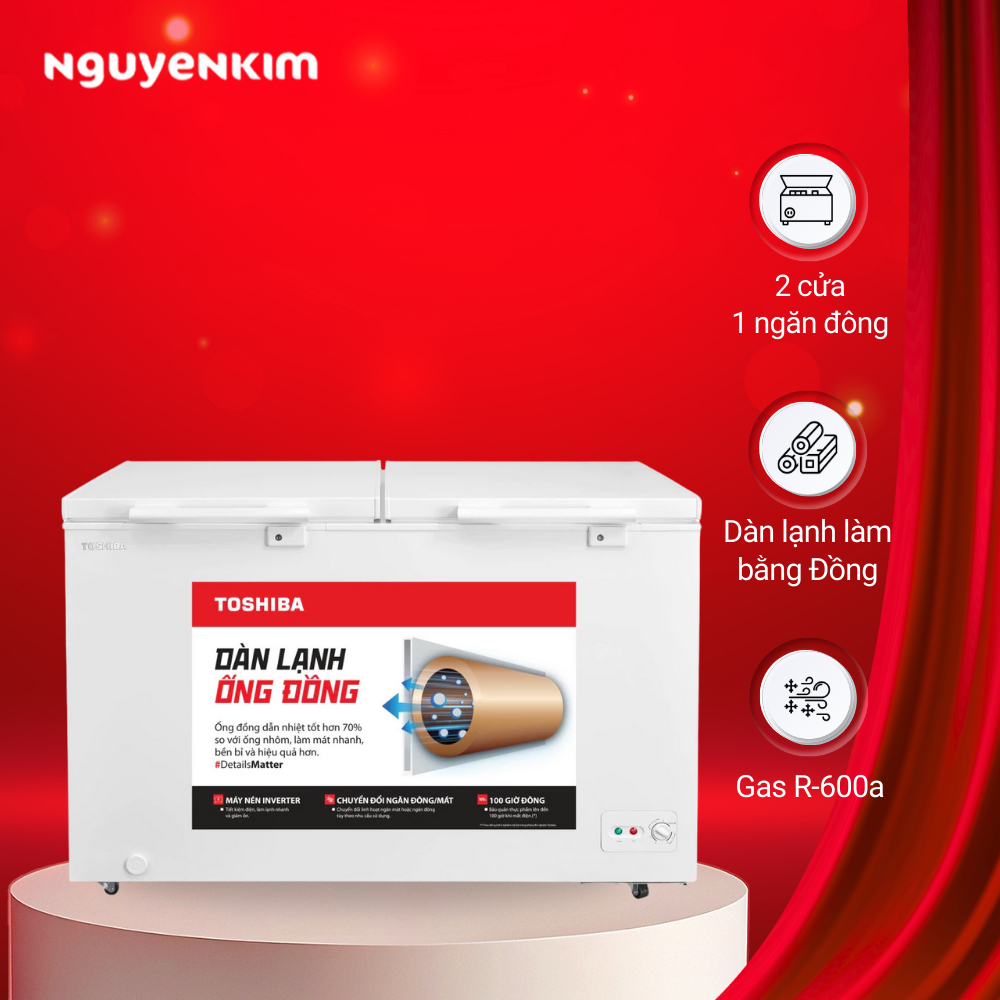 Tủ đông Toshiba Inverter 362 lít GR-RC470CM-PMV(01)