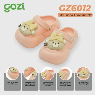 Dép Sục Trẻ Em GOZI - Kiểu Dáng Thời Trang Nhựa Eva - Chống Nước - Chống Trượt GZ6012