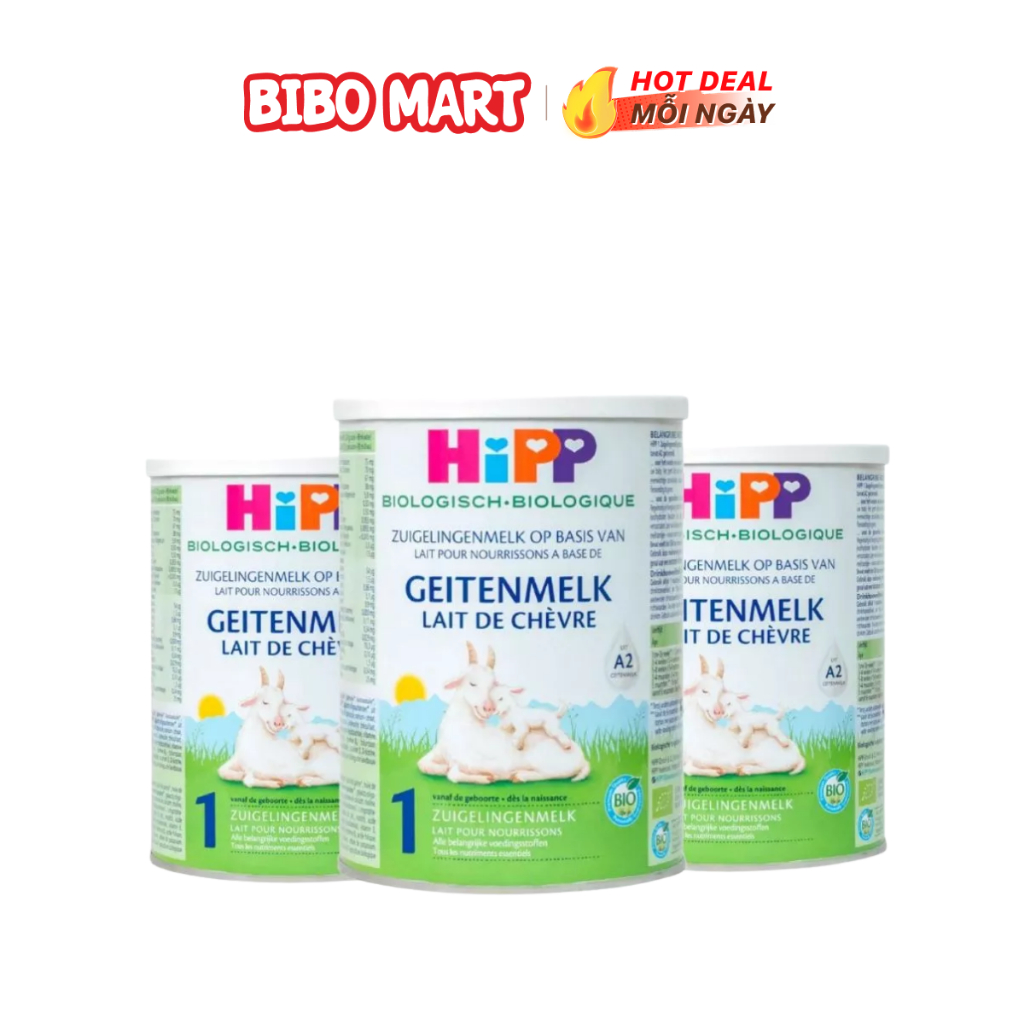 Sữa Dê HiPP 1 Organic 400g Sữa Bột Công Thức Hỗ Trợ Phát Triển Chiều Cao Cho Bé - Bibo Mart