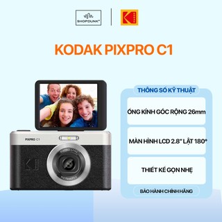 Máy Ảnh Compact Kodak Pixpro C1 Màn Hình Lật LCD 2.8 Inch Chính Hãng